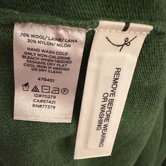 NWT Ann Taylor wool and nylon long button front cardigan. Size Large - Picture 3 of 6